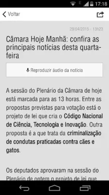 Câmara Notícias android App screenshot 1